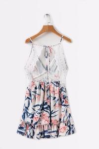 <span class=keywords><strong>El</strong></span> 2019 de las mujeres de encaje flor sling espalda abierta vestido cuello v profunda - Product Image 2