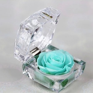 Regalo di san valentino di natale 2018 rose conservate all'ingrosso romantiche in scatola di anelli di vetro - Product Image 6