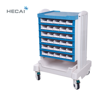 Chariot de médicaments de médecine de prix usine d'acier inoxydable d'hôpital chariot de secours médical double face de haute qualité - Product Image 3