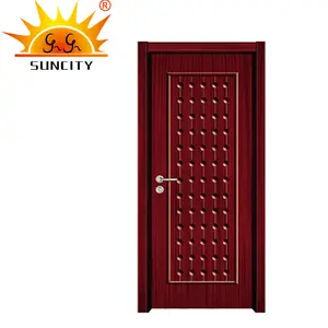 דלת מעץ הטיק ההודי עיקרי עץ גילוף עיצוב למכירה