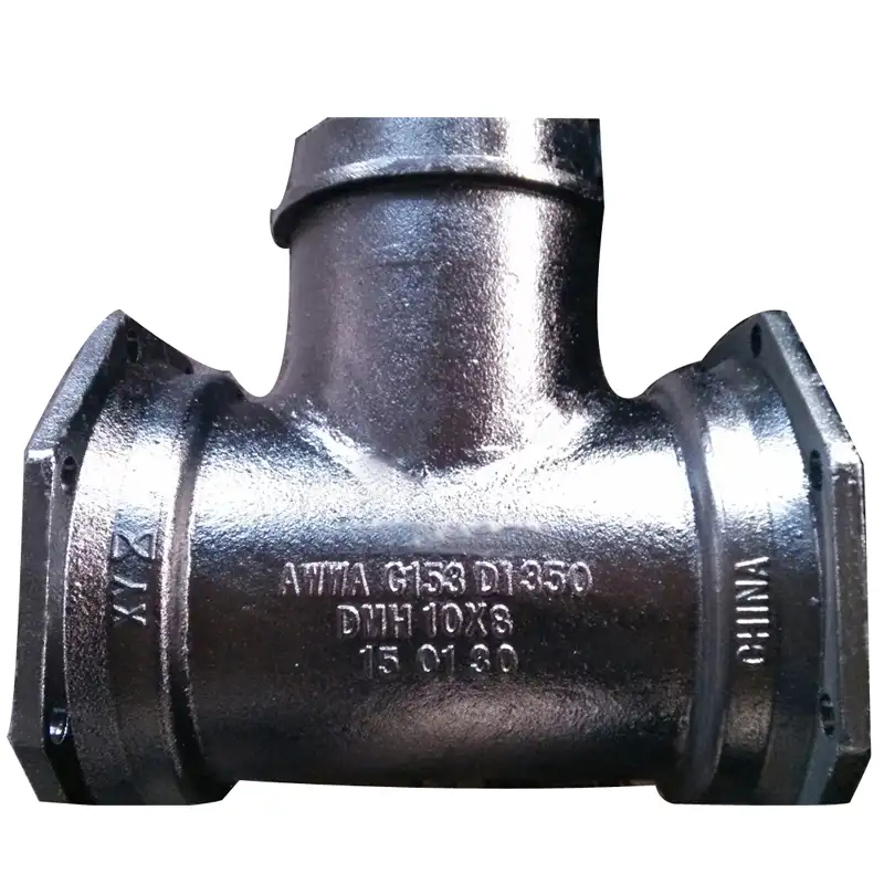 ductile iron mechanical joint swivel hydrant tee fitting AWWA C153