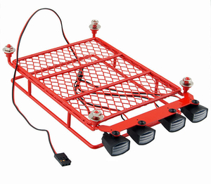 Kit de Luces LED con Retorno Automático para Camionetas Todoterreno 4x4, Rojo, RC 1:8 1:10, Techo Metálico, Portaequipajes - Product Image 3