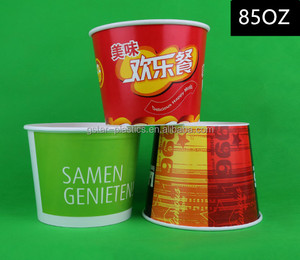 Vente en gros de seaux en papier de 85 OZ, 130 OZ, 150 OZ, 170 OZ pour poulet frit chaud et ailes de poulet frites - Product Image 2