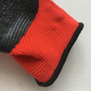 13g Nylon polyester black latex wrinkle work gloves utility <span class=keywords><strong>the</strong></span> hand - Product Image 5