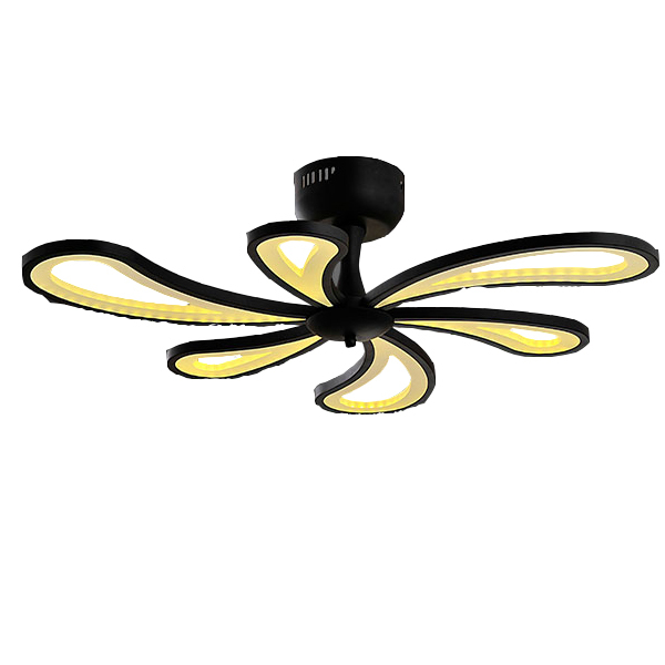 White and black acrylic 42 inch remote control ceiling fan with light