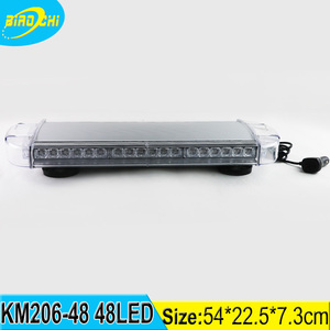 Biaochi usine 21 "48LED <span class=keywords><strong>feu</strong></span> de circulation avertissement Super lumineux aimant support utilisé rouge bleu Led stroboscope barre de lumière de secours - Product Image 5