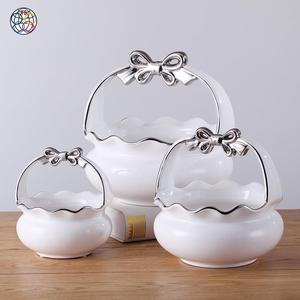 Cuencos de cerámica de superficie lisa, exquisitamente hechos y plateados, venta al por mayor, cuencos blancos de gran tamaño - Product Image 3
