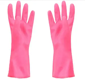 Gants chauffants en PVC, doublés molletonnés, en caoutchouc, chauds, GC2001