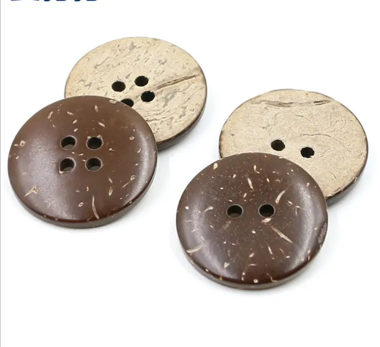 China factory custom engrave garment accessories 30mm 4 holes coconut fancy shirt buttons