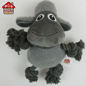 Pet Chew Đồ Chơi Động Vật Đồ Chơi Sang Trọng Ếch/Cừu/Con Chó Dây Đồ Chơi Tương Tác Đồ Chơi Vật Nuôi Với Squeaker - Product Image 2