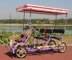 Bicicleta Tándem <span class=keywords><strong>de</strong></span> Lujo <span class=keywords><strong>de</strong></span> 4 Plazas con Ruedas para Turismo y Visitas Turísticas - Product Image 2