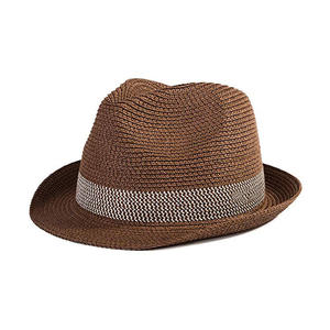 Paille Fedora Panama <span class=keywords><strong>Chapeau</strong></span> de Soleil <span class=keywords><strong>Chapeau</strong></span> De Plage D'été <span class=keywords><strong>Cubain</strong></span> <span class=keywords><strong>Chapeau</strong></span> Trilby - Product Image 2