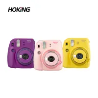 2019 새로운 클리어 악센트 후지 필름 인스턴트 Instax 미니 9 카메라 (핑크/퍼플/옐로우)