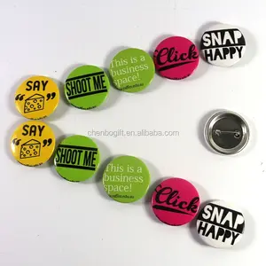 OEM Design cheap 25mm round button pin badge   1 inch button badge add your logo on metal tin badges