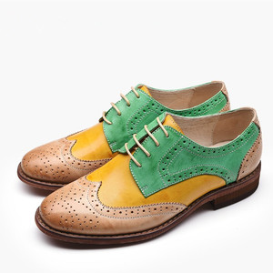 LOGO personalizzato fatto a mano classico in vera pelle con lacci abito formale scarpe <span class=keywords><strong>oxford</strong></span> per donna e uomo - Product Image 2