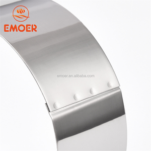 EMOER Anelli per Torte e Mousse in Acciaio Inossidabile Ecologici con Pressa per Alimenti - Forme Rotonde 12*8cm - Product Image 5