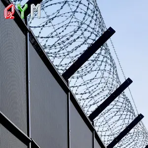 Airport Wire Fence QYM High Security Airport Fence With Razor Wire On The Top