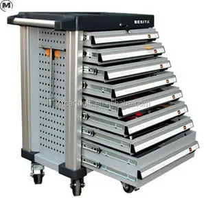 400pcs garage tool set with 8 drawers tool trolley for auto flexibly fixing