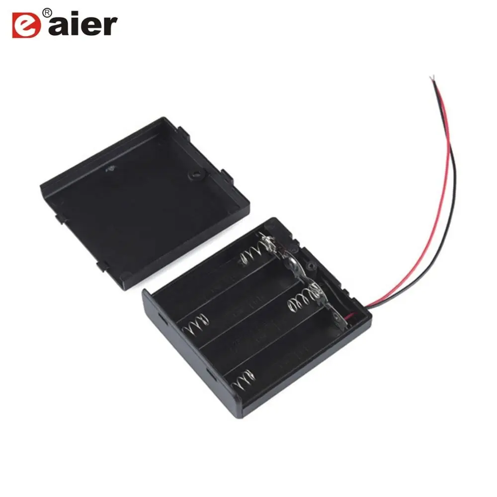 1.5V 4 Cell Plastic Battery Holder 4 AA Plastic Battery Holder With Switch