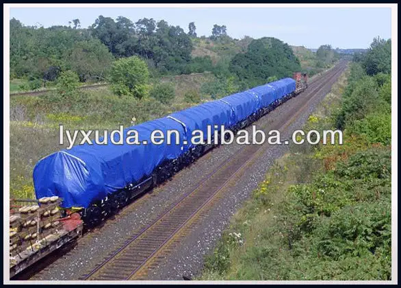 covering of coal loaded railway wagons pe tarpaulin