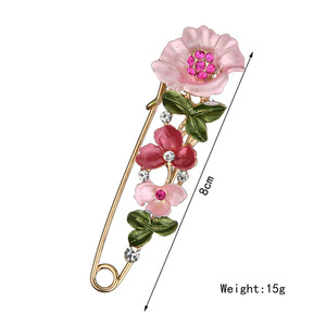 Large Scarf Pin <strong>Brooches</strong> Fashion Flower Crystal Bouquet <strong>Brooch</strong> for Women <strong>Saree</strong> Coat <strong>Brooch</strong> Pins - Product Image 2
