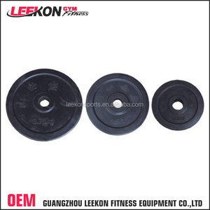 Profesional de la aptitud gimnasio olímpico 2.5 kg 3.75 kg barra recubierta de goma al por mayor del color negro placa de peso - Product Image 1