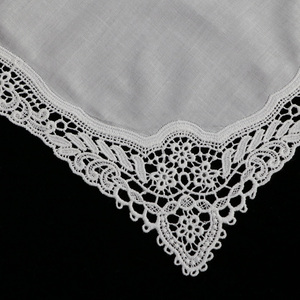 A009: الأبيض قسط القطن الدانتيل منديل الكروشيه بالمناديل للنساء/السيدات الزفاف هدية - Product Image 3