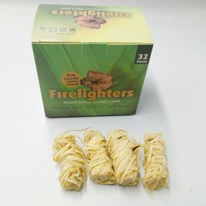 Allume-feu CCICCFIRE en bois chaud avec herbe à paillettes naturelle, durée de combustion de 8 minutes, jaune, pour cheminée, feu de camp et barbecue, 32 pièces/boîte - Product Image 5