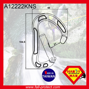 24KN Light Robust Easy Straight Gate Forged Rock Climbing Aluminum Carabiner - Product Image 3