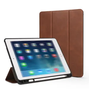 Good Quality Classic Crazy Horse Textured PU Leather Case for Google Nexus 9 with Fold Stand