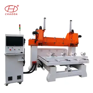 Cina Terbaik 4 Sumbu Kayu Ukir Multi Spindle 3D CNC Router Simultan 5 Sumbu Multi Kepala CNC Router