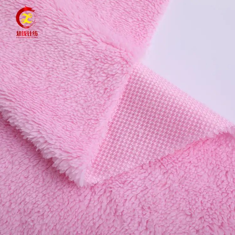 Bonne qualité malaisie polyester polaire knittde shirtorganic en peluche tissu