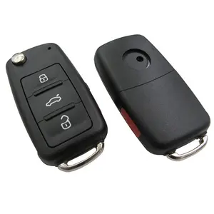 VW remote key flip key shell 3+1 button VW key(with screw)