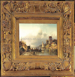 País <span class=keywords><strong>estilo</strong></span> paisaje <span class=keywords><strong>pintura</strong></span> al óleo pintada a mano de la imagen magnífica montado en la pared <span class=keywords><strong>pintura</strong></span> al óleo con marco - Product Image 6