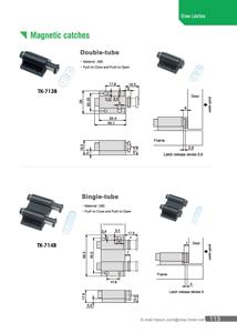 Loquet magnétique miniature TK-713B noir durable pour meubles et accessoires de cuisine, à ouverture par pression - Product Image 5