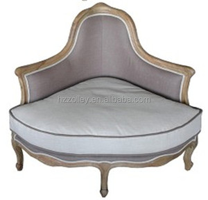 Stile francese provinciale divano a due posti divano, in legno massello intagliato a mano sedie schienale alto re trono della regina sedia, vintage a due posti divano - Product Image 4