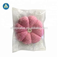 Mignon Chinois Ménage Citrouille Tissu Aiguilles À Coudre Pin Coussin Avec Ceinture De Poignet Élastique
