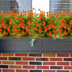 <span class=keywords><strong>Fleurs</strong></span> artificielles, plantes résistantes aux UV pour l'extérieur, fausses plantes en plastique, arbustes, plantes suspendues pour l'intérieur et l'extérieur, décoration de la maison - Product Image 2