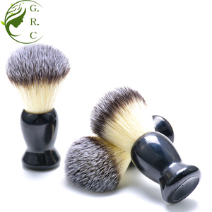 Kendi logo hiçbir adedi sentetik kıl saç ABS kolu tıraş sakal fırça krem porsuk Vegan sentetik erkek tıraş fırçası - Product Image 6