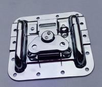 Kit de quincaillerie avec poignée en métal noir chromé pour flight case TV, avec contreplaqué stratifié et profilé en aluminium