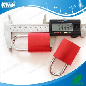 AJF מנעול באיכות גבוהה אלומיניום אדום כיכר אדום אלומיניום בטיחות מנעול אהבת מנעול מנעול - Product Image 4