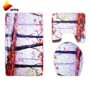 Set di tappetini da bagno per Hotel di nuovo design Set di <span class=keywords><strong>tappeti</strong></span> da bagno 3 pezzi, tappetino antiscivolo per pavimento <span class=keywords><strong>in</strong></span> <span class=keywords><strong>pietra</strong></span> - Product Image 4