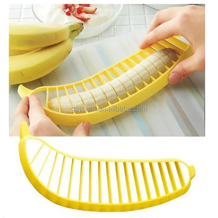 Manual Banana Slicer Cutter Buah Chopper Dapur Gadget Tools