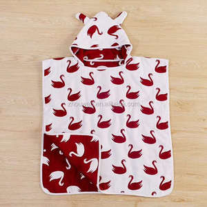 Toallas con capucha poncho para niños toalla gasa toalla llanura camisetas para el bebé - Product Image 6