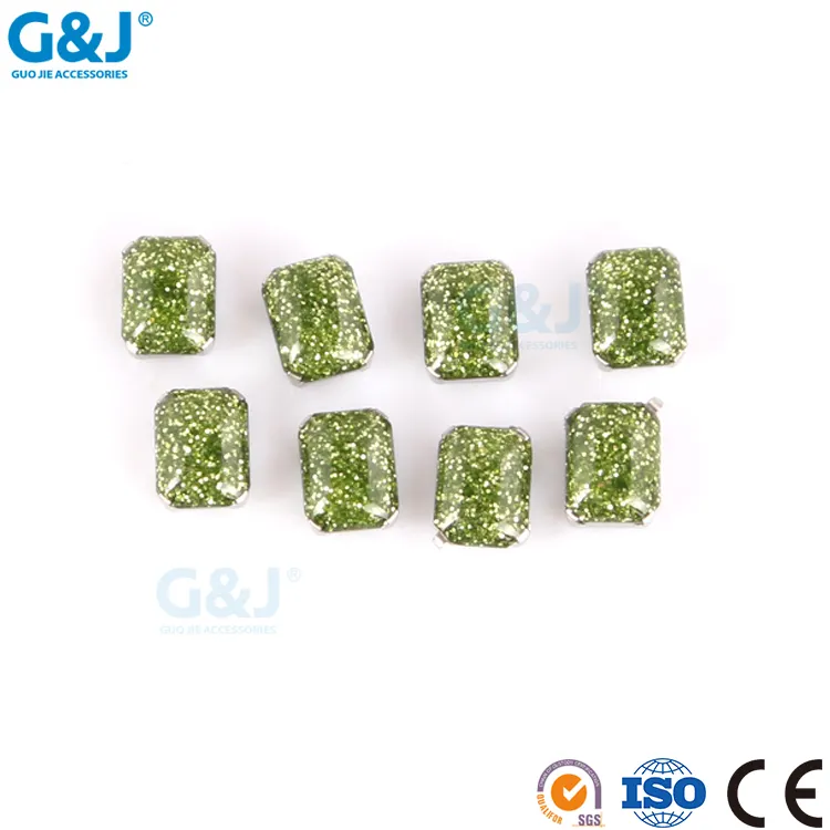 Guojie marke yiwu großhandel benutzerdefinierte klaue einstellung quadratischen kristall stein acryl strass