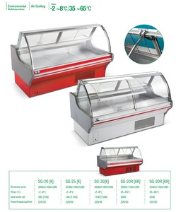 Phía trước nâng lên cửa siêu thị lạnh <span class=keywords><strong>Deli</strong></span> nóng/lạnh hiển thị thực phẩm Trường hợp với ánh sáng dẫn - Product Image 4