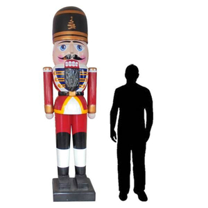 Statue de Casse-Noisette de Noël grandeur nature en fibre de verre, décoration de Noël extérieure en résine, <span class=keywords><strong>grande</strong></span> décoration de Noël commerciale, décorations de fêtes - Product Image 6