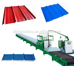 Pannello isolante dell'unità di elaborazione del pannello a sandwich del poliuretano controllato PLC che forma la macchina di produzione di flusso - Product Image 4