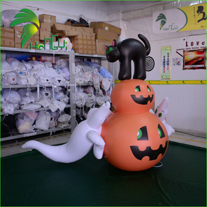 Trang Trí Sân Ngoài Trời Bơm Hơi 8ft Halloween Đèn LED Halloween Hình Bí Ngô Bơm Hơi Và Ma - Product Image 4