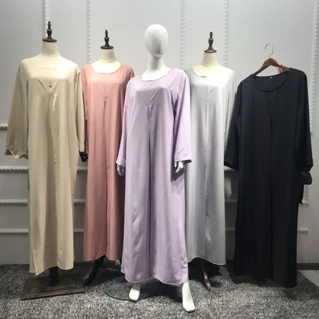 Modest fashion dubai abiti fantasia abaya musulmano vestito abaya musulmano delle donne di usura Anteriore chiuso